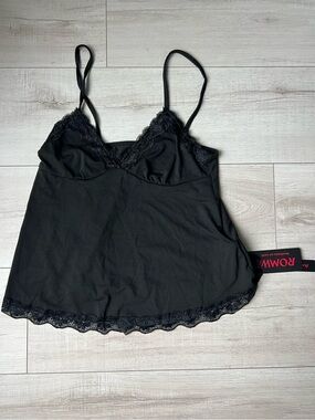 ROMWE Fairycore Spaghetti Strap Lace Patchwork Camisole